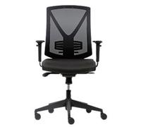 Viking Realspace Karl Operator Chair Synchro Tilt Mesh Height-Adjustable Armrest Height-Adjustable Seat Black 110 kg 640 x 695 mm