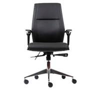 Viking Realspace London Executive Chair Synchro Tilt Bonded leather 2D Armrest Height-Adjustable Seat Black 110 kg