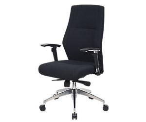 Viking Realspace London Executive Chair Synchro Tilt Fabric 2D Armrest Height-Adjustable Seat Black 110 kg 650 mm