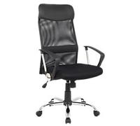 Viking Realspace Mosil Office Chair Basic Tilt Mesh Fixed Armrest Height-Adjustable Seat Black 120 kg