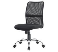 Viking Realspace Ness Office Chair Basic Tilt Fabric Without armrest Height-Adjustable Seat Black 110 kg