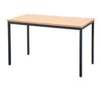 Viking Realspace Rectangular Table Beech MFC (Melamine Faced Chipboard), Steel Black 1,400 x 700 x 750 mm