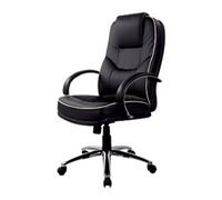 Viking Realspace Rome2 Executive Chair Basic Tilt Bonded leather Fixed Armrest Height-Adjustable Seat Black 110 kg