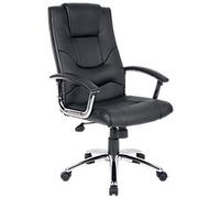 Viking Realspace Rotterdam Executive Chair Basic Tilt Bonded leather Fixed Armrest Height-Adjustable Seat Black 110 kg