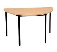 Viking Realspace Semi-circular Meeting Room Table Beech MFC (Melamine Faced Chipboard), Steel Black 1,400 x 700 x 750 mm