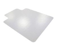 Viking Realspace Standard Chair Mat Polyvinyl Chloride Rectangular with Lip Transparent 120 x 90 cm Soft Floor