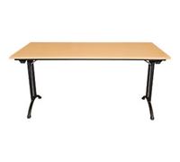 Viking Realspace Standard Rectangular Folding Table Beech Steel, Wood Brown 1,600 x 800 x 750 mm