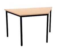 Viking Realspace Trapezoidal Table Beech MFC (Melamine Faced Chipboard), Steel Black 1,200 x 520 x 750 mm