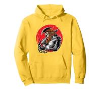 Viking Red Moon Pullover Hoodie, Adult Unisex, Lemon Yellow, Large