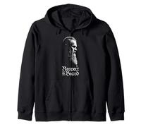 Viking Respect the Beard Norse Facial Hair Pride Design Zip Hoodie