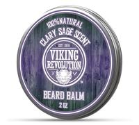 Viking Revolution - Beard Balm - Natural Beard Balm For Men With Argan & Jojoba Oils- Styles, Strengthens & Softens - Beard Wax - Gifts For Men - Clary Sage - 57 g