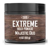 Viking Revolution Extreme Hold Hair Pomade for Men - Majestic Oud - 4 oz | Extreme Hold Water-Based Formula - Extra Firm, Strong Hold - High Shine Finish - Majestic Oud Scent