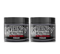 Viking Revolution Extreme Hold Pomade - Extra Firm, High Shine 4 oz (2Pack) | Extra Firm, Strong Hold Formula - High Shine Finish - Water-Based, Easy Wash Out - 2 Pack Value