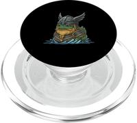 Viking Rubber Duck as Frog Vike Helmet Ruber Duckie PopSockets PopGrip for MagSafe