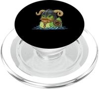 Viking Rubber Duck as Frog Vike Helmet Ruber Duckie PopSockets PopGrip for MagSafe
