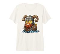 Viking Rubber Duck Goose Vike Helmet Ruber Duckie Premium T-Shirt