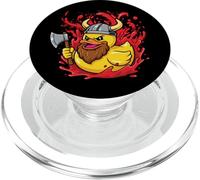 Viking Rubber Duck Yellow Duckling Warrior Duckie Gift Funny PopSockets PopGrip for MagSafe