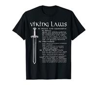 Viking Rules Laws Scandinavian Nordic Warriors Sword T-Shirt