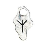 Viking Rune Charms Eolh - for Protection - Sculpted Pendant on Cord Necklace in Lead-Free Pewter