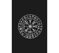 Viking Rune Circle Journal For Men: Black and White Lined Notebook with Runes