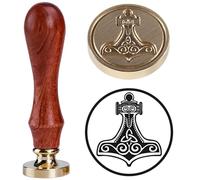 Viking Rune Vegvisir Wax Seal Stamp Custom Wax Seal Thors Hammer-Seal with Handle Sealing Wax Stamps Hammer of Thor Seal Stamps It's a Symbol of Power