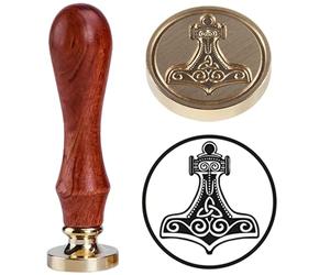 Viking Rune Vegvisir Wax Seal Stamp Custom Wax Seal Thors Hammer-Seal with Handle Sealing Wax Stamps Hammer of Thor Seal Stamps It's a Symbol of Power