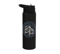 Viking Runes Auf nach Walhalla Viking Nordic Mythology Stainless Steel Insulated Water Bottle