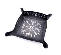 Viking Saga - Double Sided Role Play Dice Tray with Silver Finish