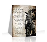 Viking Samurai Picture Viking Warrior Wall Art I Choose To Live By Choice Motivational Poster Canvas Painting Prints Artwork, For Bedroom Living Room Home Decor With Framed (12 * 16inch)
