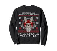 Viking Santa Deck The Halls With Skulls And Bodies Sweatshirt