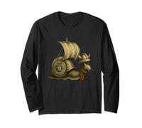 Viking Scotish Snail Celtic Longship Scarf Long Sleeve T-Shirt