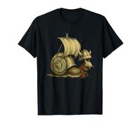 Viking Scotish Snail Celtic Longship Scarf T-Shirt