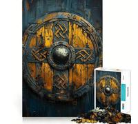 Viking Shield 1000-piece Jigsaw Puzzles Brain Training Fun Tight Interlock No Gaps Bonding Activity for Loved Ones (50x75cm)