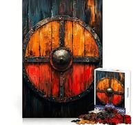 Viking Shield 1000 Piece Jigsaw Puzzles for Adults Jigsaw Brain Wellness Calm Recreation Perfect Lock Festive Gift (50x75cm)
