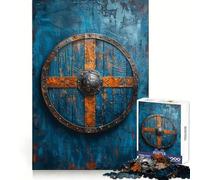 Viking Shield Jigsaw Puzzle for Teenagers 1000 Pieces Intellectual Fun Mind Calming Fun Fine Cut Winter Gift (50x75cm)