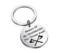 Viking Shieldmaiden Badass Viking Jewelry Beware of My Shieldmaiden/Viking Keychain Gift (My Shieldmaiden k eu)