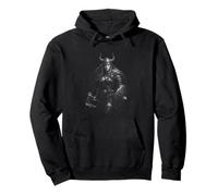 Viking Shieldmaiden Woman Warrior With Axe And Shield Pullover Hoodie