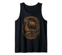Viking Ship Drakkar Runes Valhalla Mythology Viking Tank Top