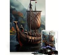 Viking Ship on Misty Waters Puzzles for Adults 1000 Piece Cognitive Boost Leisure Activity Nice Gift (38x26cm)
