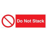 Viking Signs Do Not Stack Sign - 450x150mm - L41,Red/White