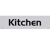 Viking Signs DV1098-L26-SV "Kitchen" Door Sign, Handel Gothic Font, Vinyl Silver Sticker, 225 mm H x 60 mm W