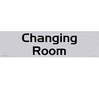 Viking Signs DV1107-L26-SV "Changing Room" Door Sign, Handel Gothic Font, Vinyl Silver Sticker, 225 mm H x 60 mm W