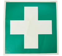 Viking Signs E003 safe condition first aid Sign - 300x300mm - S30, Green/White