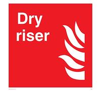 Viking Signs FV366-S20-1M "Dry Riser" Sign, 1 mm Plastic Semi-Rigid, 200 mm H x 200 mm W