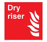 Viking Signs FV366-S40-3M "Dry Riser" Sign, 3 mm Plastic Rigid, 400 mm H x 400 mm W