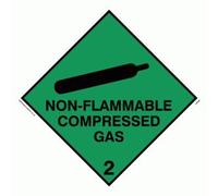 Viking Signs LN636-S20-V "Non-Flammable Compressed Gas" Sign, Vinyl, 200 mm x 200 mm