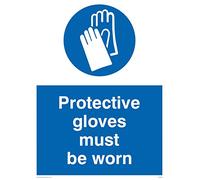 Viking Signs MP286-A3P-AC "Protective Gloves Must Be Worn" Sign, Aluminium Composite, 400 mm H x 300 mm W