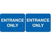 Viking Signs MR584-A3L-V "Entrance Only" Sign, Vinyl, 300 mm H x 400 mm W (Pack of 2)