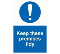 Viking Signs MV309-A3P-1M "Keep These Premises Tidy" Sign, 1 mm Semi-Rigid Plastic, 400 mm H x 300 mm W