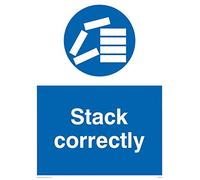 Viking Signs MV310-A5P-3M "Stack Correctly" Sign, 3 mm Rigid Plastic, 200 mm H x 150 mm W